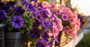 Surfinia i petunia: uprawa, by niebieski kwiat mógł pięknie zwisać