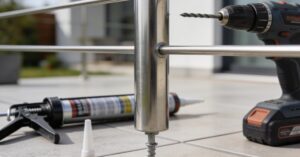 Mocowanie balustrady do gotowego tarasu: montaż słupków i szczelny montaż